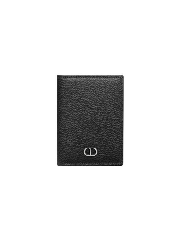 CD Icon Grained Calfskin Card Wallet Black - DIOR - BALAAN 1