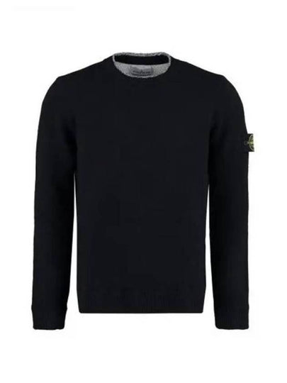 Waffen Patch Crew Neck Sweatshirt Black - STONE ISLAND - BALAAN 2