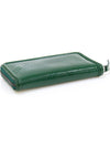 Burberry Green Patent Embossed Check Zip Around Long Wallet - BURBERRY - BALAAN 5