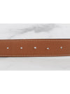 H silver reversible leather belt 100 34 36 - HERMES - BALAAN 6