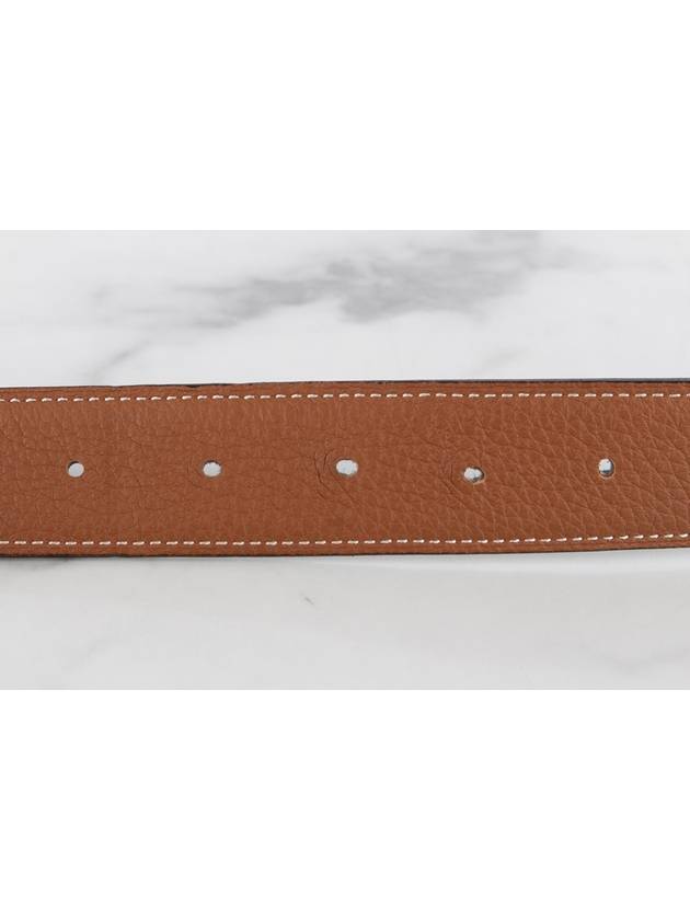 H silver reversible leather belt 100 34 36 - HERMES - BALAAN 6