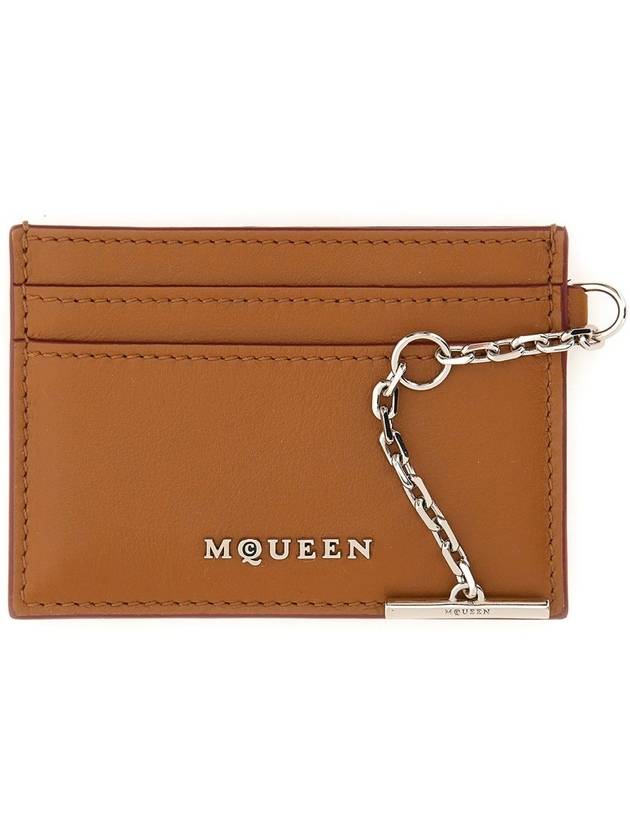 Sling Logo Plaque Card Holder Brown - ALEXANDER MCQUEEN - BALAAN 3