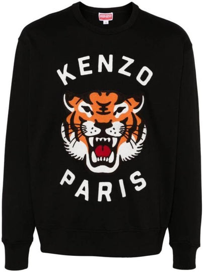 Lucky Tiger Embroidered Sweatshirt Black - KENZO - BALAAN 2