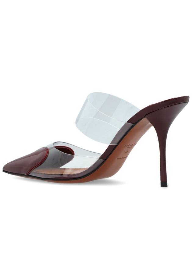 Alaïa Heeled Mules, Women's, Burgundy - ALAIA - BALAAN 5