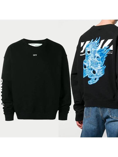 Skull Print Sweatshirt Black - OFF WHITE - BALAAN 2