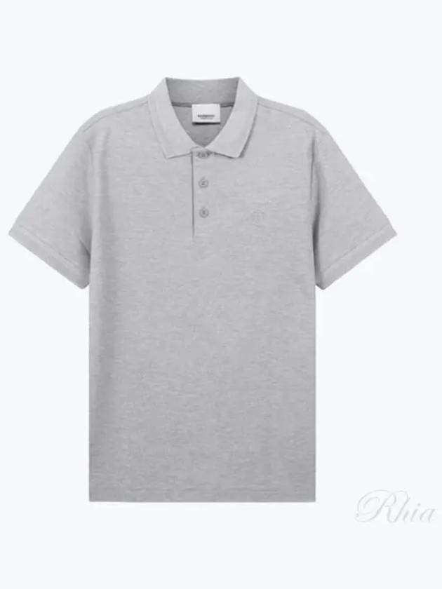 Men's Monogram Logo Polo Shirt Grey - BURBERRY - BALAAN 2