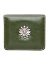 Daisy Photo Slot Half Wallet Banknote Card Khaki - LE MASQUE - BALAAN 1