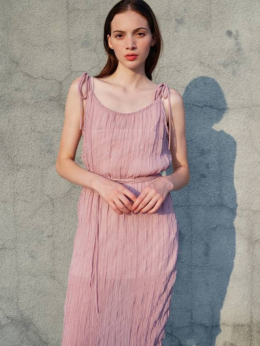 Rosalie Pleated Chiffon DressPink - SORRY TOO MUCH LOVE - BALAAN 1