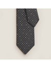 H speed silk tie gray - HERMES - BALAAN 3