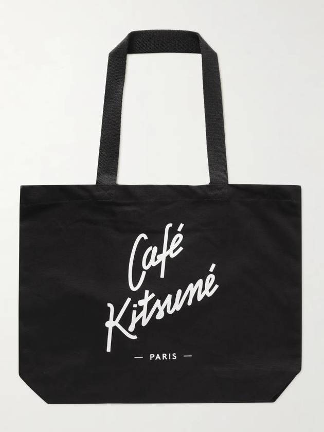 Cafe Kitsune Logo Eco Bag Black - MAISON KITSUNE - BALAAN 1