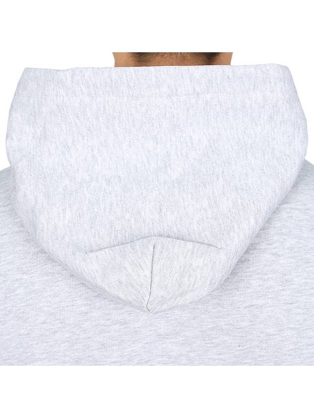 Brushed Logo Cotton Hoodie Light Grey - MSGM - BALAAN 10