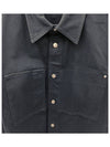 Back Logo Button Denim Long Sleeve Shirt Black - WOOYOUNGMI - BALAAN 6