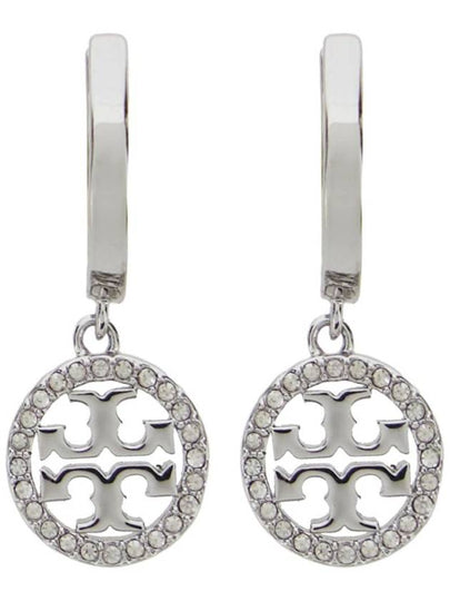 Miller Pave Hoop Earrings Silver - TORY BURCH - BALAAN 2