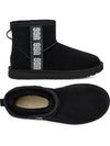 Women's Classic Mini II Side Logo Winter Boots Black - UGG - BALAAN.