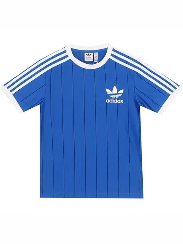 Adicolor 3 Stripes Pinstripe Short Sleeve T-Shirt Blue - ADIDAS - BALAAN 3