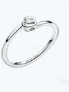 Clear Tilted Heart Solitaire Ring Silver - PANDORA - BALAAN 2