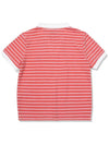 Striped Terry Collar T-Shirt Women RED - 20THHOLE - BALAAN 5