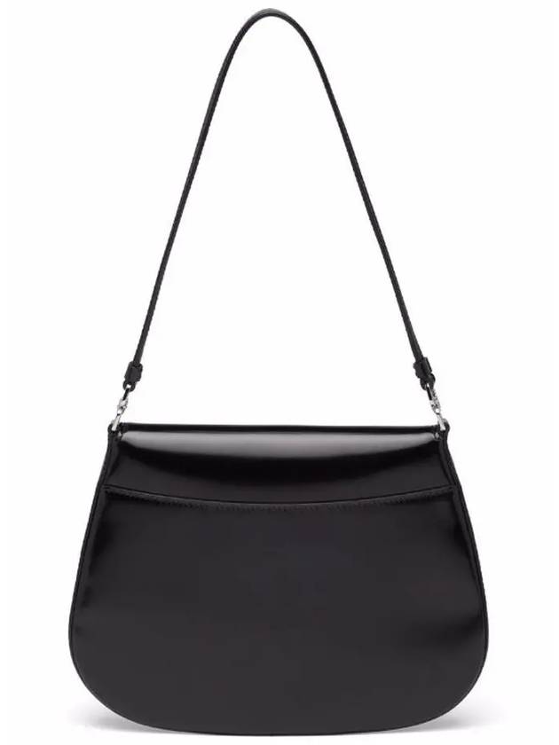 Cleo Brushed Flap Shoulder Bag Black - PRADA - BALAAN 3