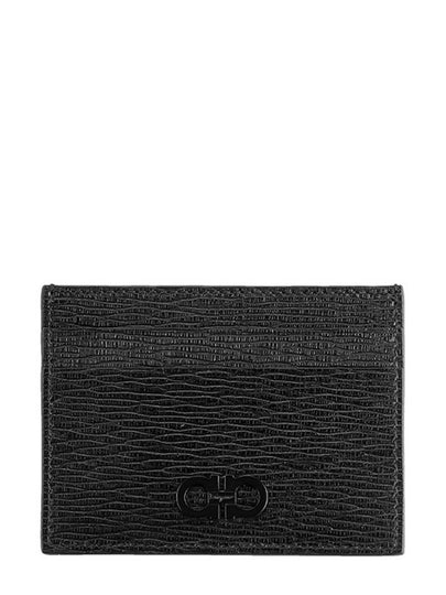 Gancini Card Wallet Black - SALVATORE FERRAGAMO - BALAAN 2