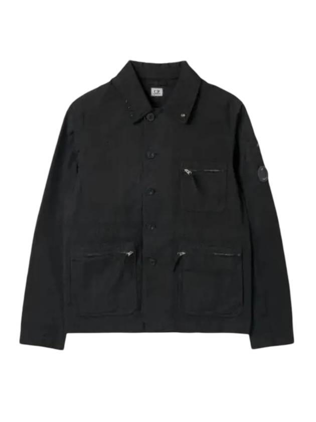 My's B Chore Jacket Black - CP COMPANY - BALAAN 1