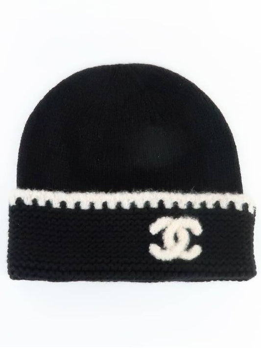 CC Logo Cashmere Wool Beanie AA9203 B13196 N0944 - CHANEL - BALAAN 1