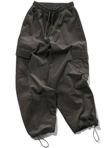 corduroy over cargo wide pants charcoal - CPGN STUDIO - BALAAN 1