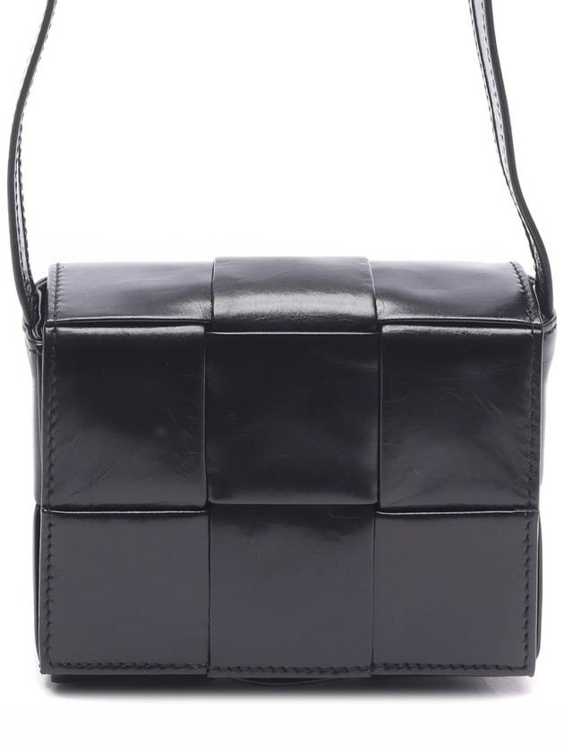 Cassette Small Leather Cross Bag Black - BOTTEGA VENETA - BALAAN 2