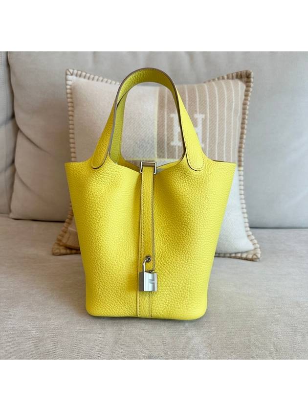 Picotin Lock 18 Tote Bag Lime - HERMES - BALAAN 2