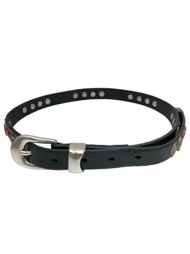 2 CM CARD DECK BELT Black Bridle Leather A22482BB - OUR LEGACY - BALAAN 1