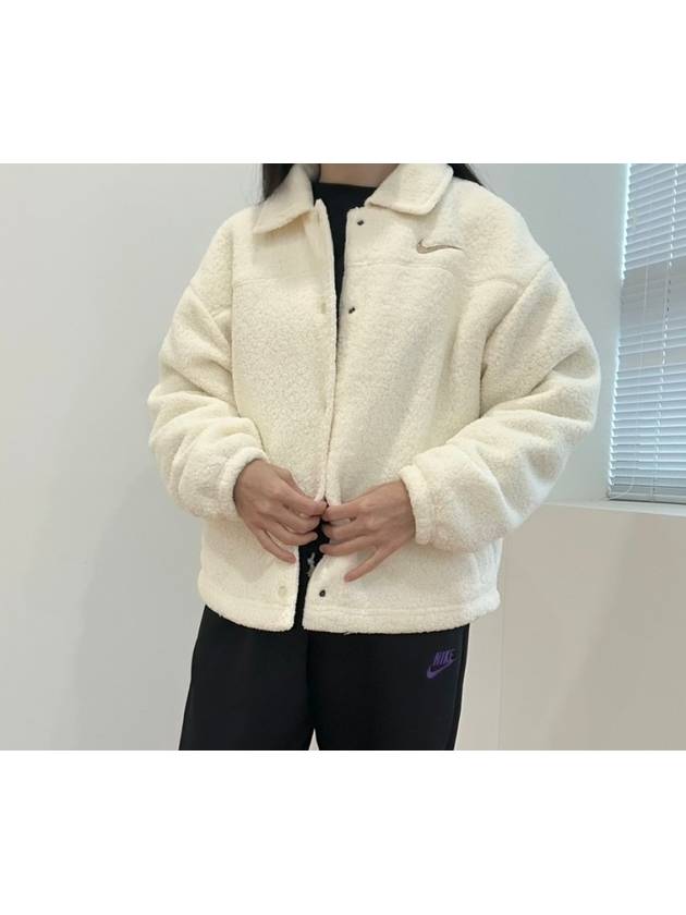 Fleece Jacket FB8708 113 Cream Ivory WOMENS L XL Asian Fit - NIKE - BALAAN 1