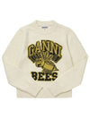 Women's Logo Intarsia Knit Top Off White - GANNI - BALAAN 3