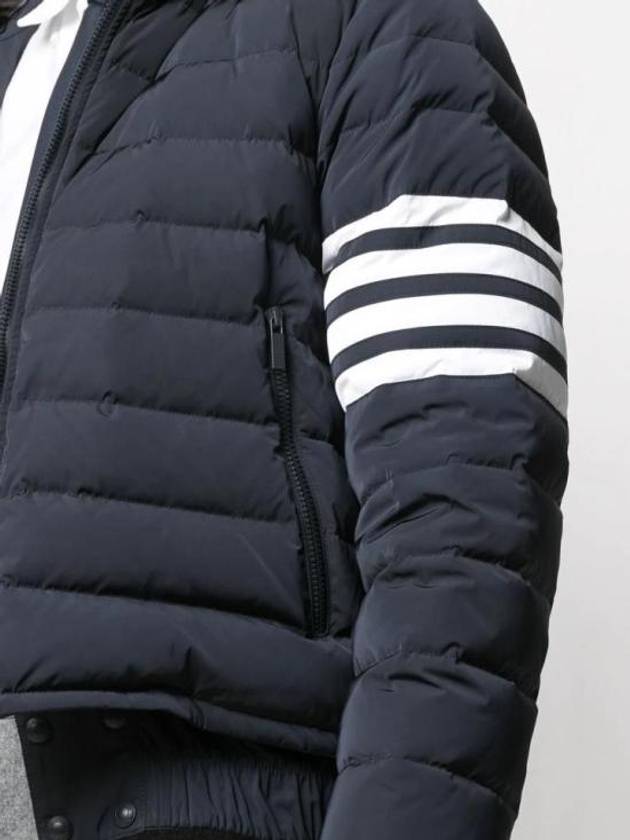 Poly Twill Down Filled 4-Bar Ski Padding Navy - THOM BROWNE - BALAAN 7