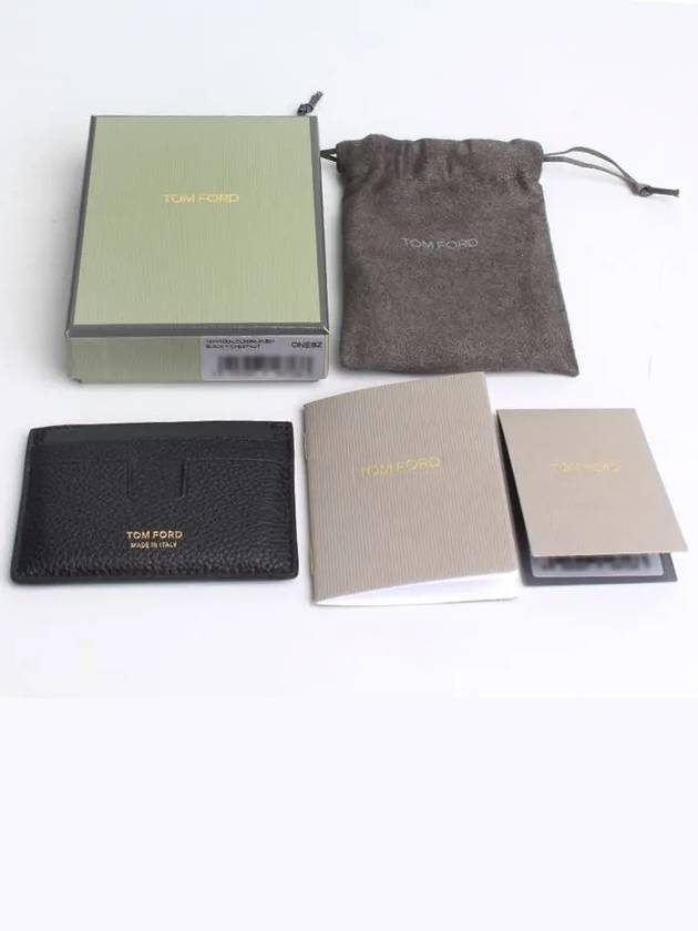 Leather Logo Card Wallet Dark Brown - TOM FORD - BALAAN 7