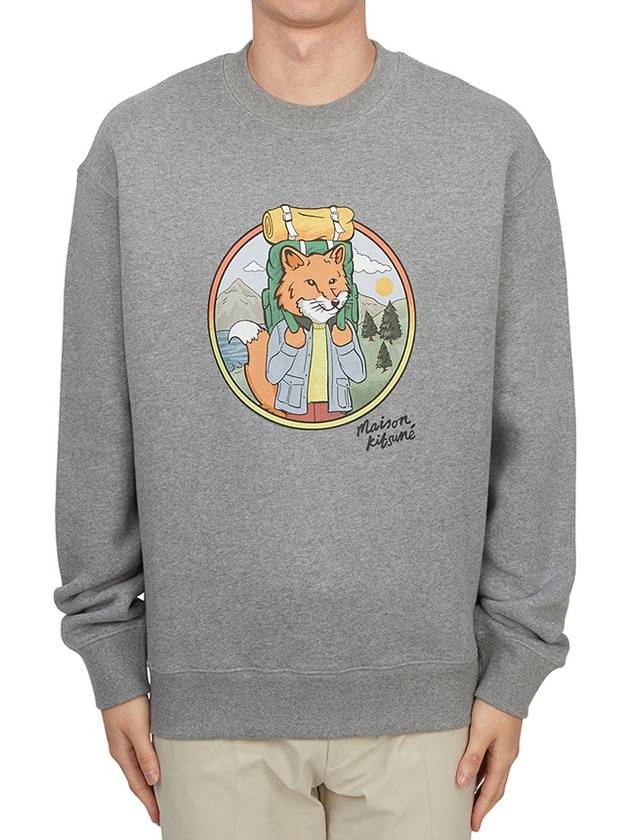 Rambling Fox Comfort Knit Top Sweatshirt Grey - MAISON KITSUNE - BALAAN 2