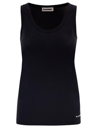 Sleeveless T-Shirt J40NL0105J45031001 Black - JIL SANDER - BALAAN 1