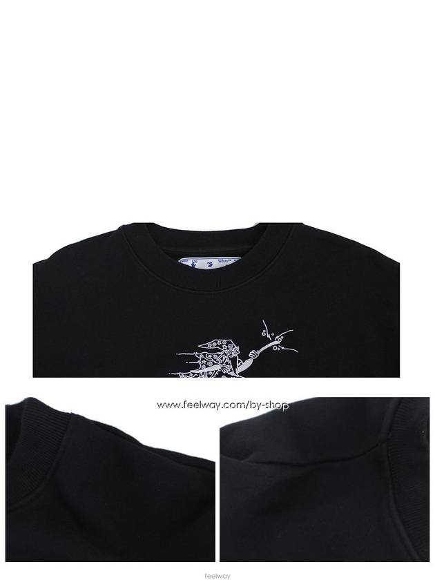 Wizard Slim Fit Sweatshirt Black - OFF WHITE - BALAAN 7