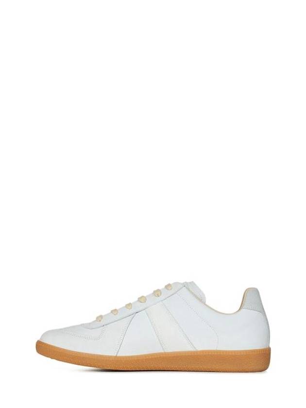 Replica Leather Low Top Sneakers Light Grey - MAISON MARGIELA - BALAAN 4