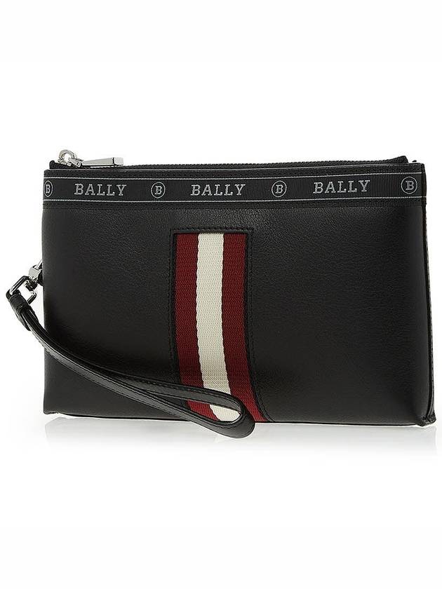 Beryer HP Logo Tape Clutch Bag Black - BALLY - BALAAN 3