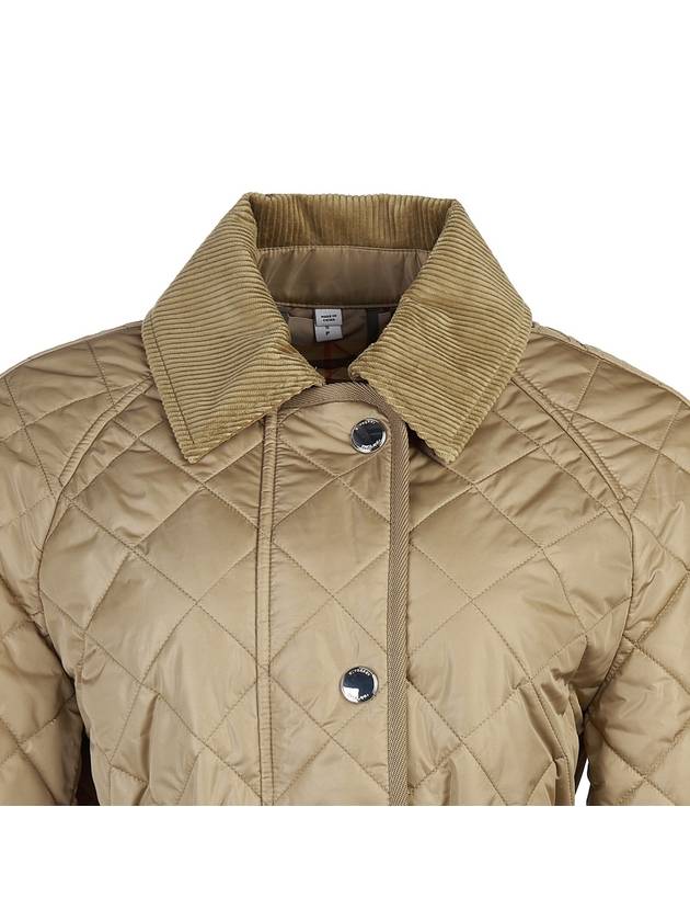 Diamond Quilted Nylon Jacket Beige - BURBERRY - BALAAN 5