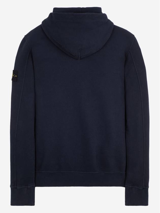 Wappen Patch Cotton Fleece Zip Up Hoodie Navy - STONE ISLAND - BALAAN 3