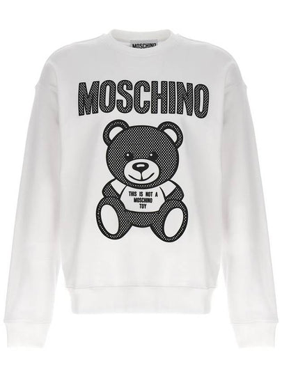 Hooded Sweatshirt V172620281001 White Black - MOSCHINO - BALAAN 2