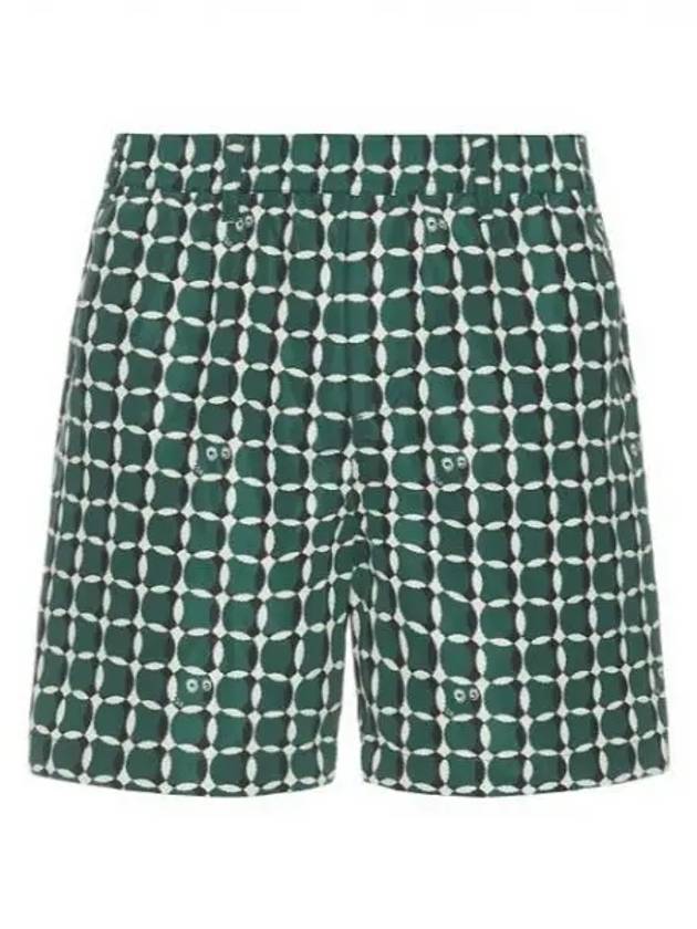 MALBON 24 LATTICE NYLON SHORT M 8663 BIS GRN ONX Men s Pattern Shorts - MALBON GOLF - BALAAN 1