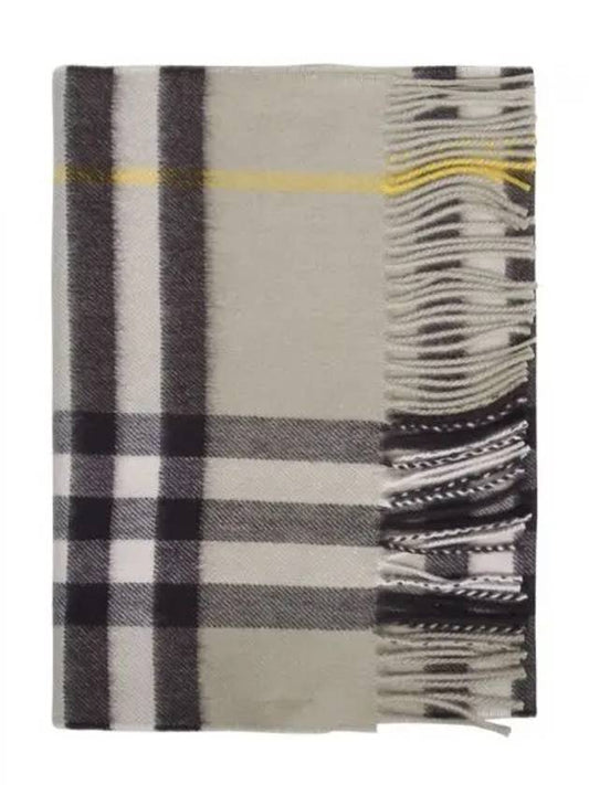 Check Cashmere Scarf Green - BURBERRY - BALAAN 2