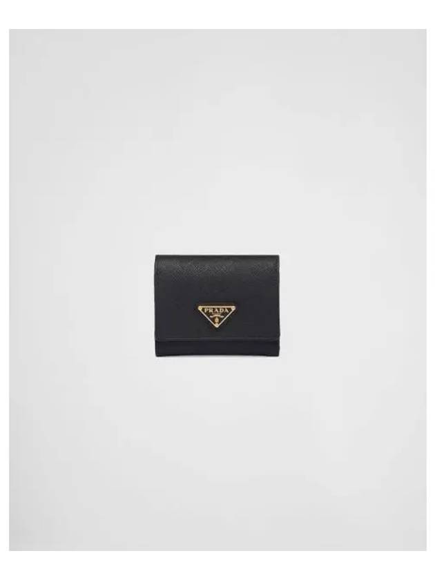 Saffiano Leather Bicycle Wallet Black Gold - PRADA - BALAAN 2