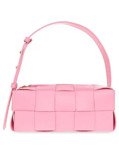 Brick Cassette Intrecciato Small Shoulder Bag Pink - BOTTEGA VENETA - BALAAN 2