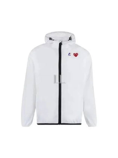 Small Heart Wappen Windbreaker White - COMME DES GARCONS - BALAAN 2