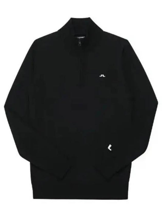 Kian Half Zip-Up Knit Top Black - J.LINDEBERG - BALAAN 2