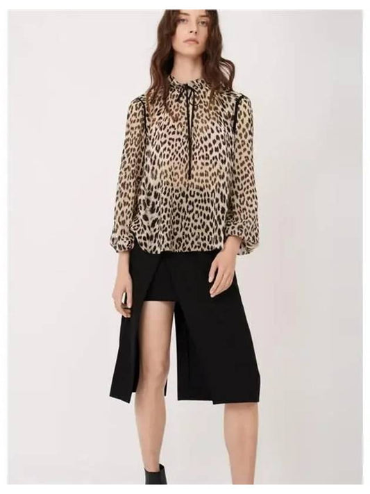 Leopard long sleeve blouse MFPTO00413 - MAJE - BALAAN 2