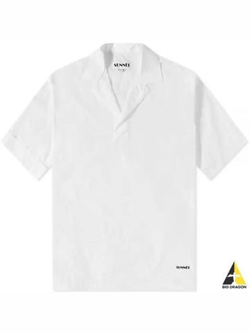 Popover drawstring short sleeve shirt cream charcoal MRTWMSHR004 TAF001 - SUNNEI - BALAAN 1