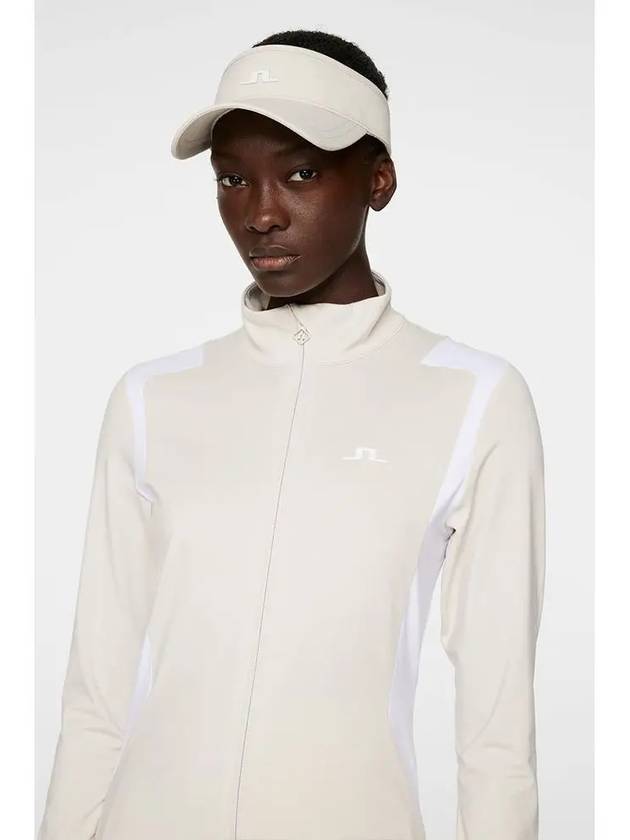 Women's Mae Zip Mid Layer Track Jacket Moonbeam - J.LINDEBERG - BALAAN 4